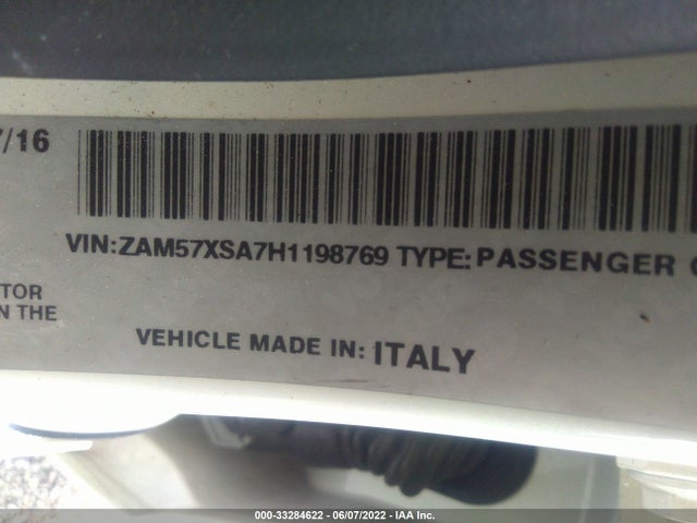 2017 Maserati Ghibli, VIN: ZAM57XSA7H1198769