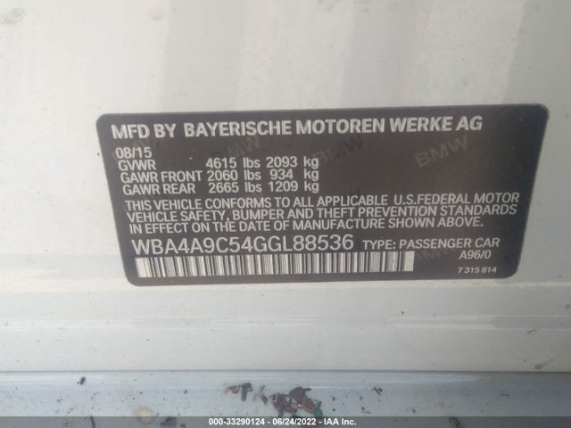 BMW 4 Series 428i 2016 WBA4A9C54GGL88536 Image 9