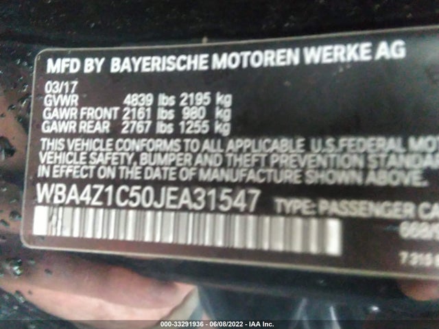 BMW 4 Series 430i 2018 WBA4Z1C50JEA31547 Image 9