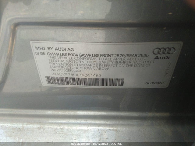WAUKF78EX7A041463 Audi A4 2.0T