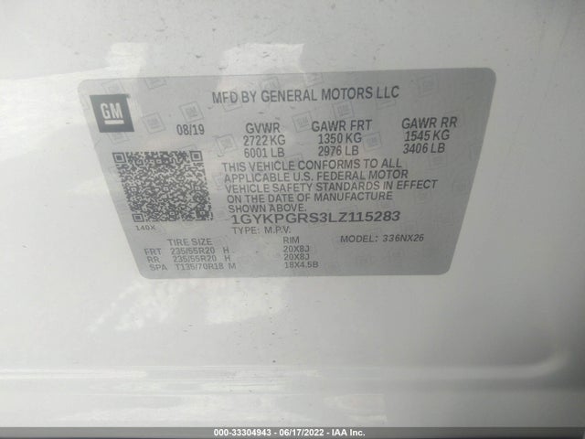 2020 Cadillac XT6, VIN: 1GYKPGRS3LZ115283