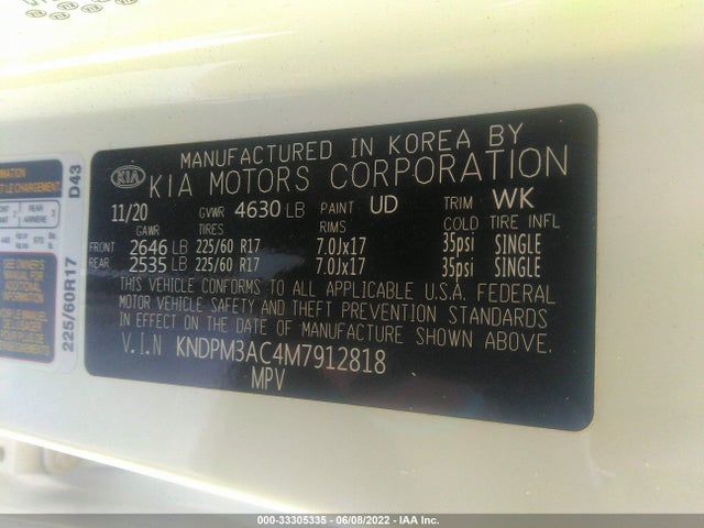 KIA Sportage Lx 2021 KNDPM3AC4M7912818 Image 10