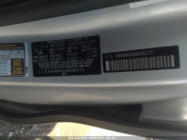 2022 Kia Carnival, VIN: KNDNB4H36N6080270