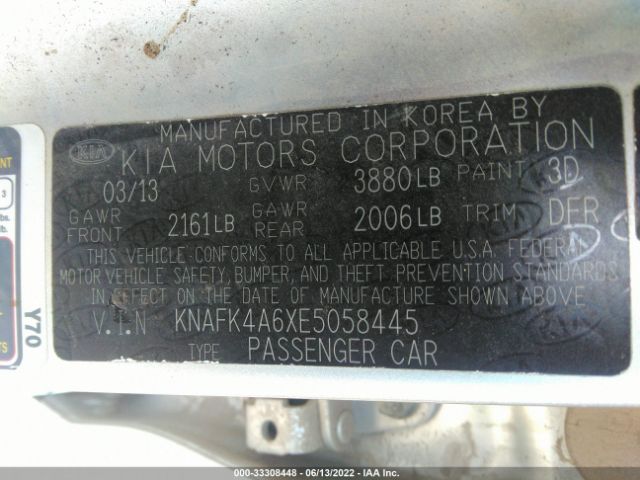 KNAFK4A6XE5058445 KIA FORTE LX