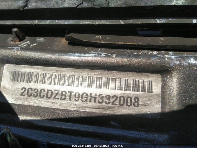 2016 DODGE CHALLENGER VIN: 2C3CDZBT9GH332008
