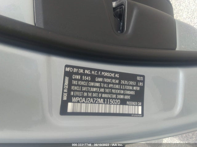 2021 Porsche Panamera, VIN: WP0AJ2A72ML115020