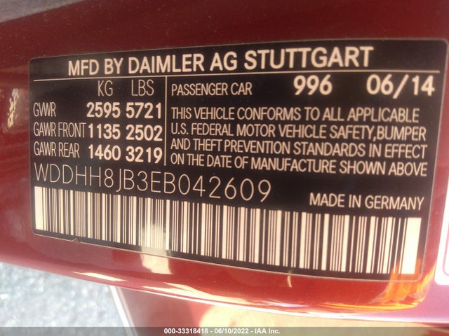 2014 Mercedes-Benz E-Class Wagon, VIN: WDDHH8JB3EB042609