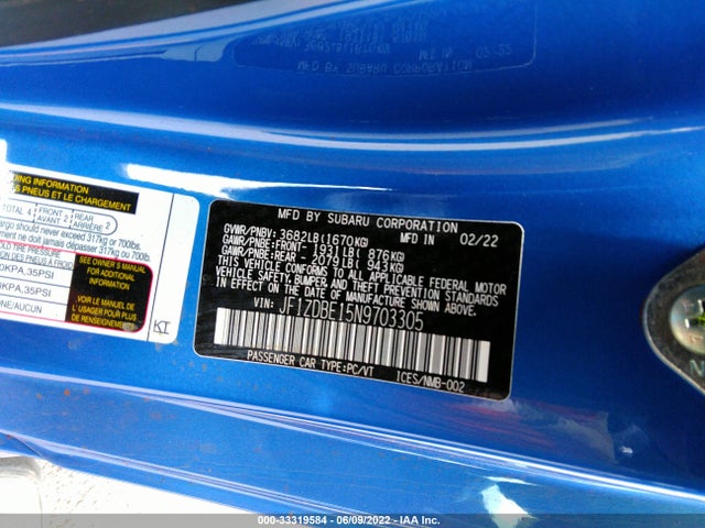 2022 Subaru BRZ, VIN: JF1ZDBE15N9703305
