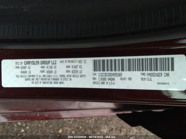 2013 CHRYSLER 200 1C3CCBCG9DN595369 Photo 8