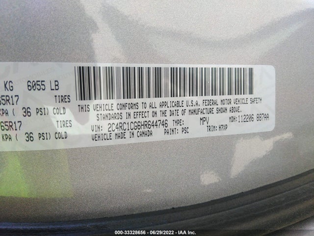 2C4RC1CG6HR644746 Chrysler Pacifica Lx