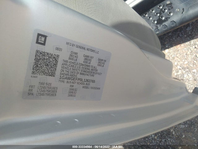 2020 Chevrolet Express, VIN: 1GAWGEFP0L1263765