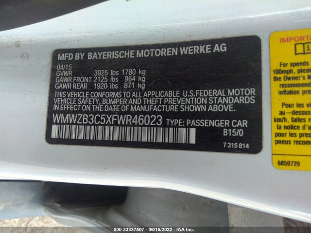 2015 Mini Countryman, VIN: WMWZB3C5XFWR46023