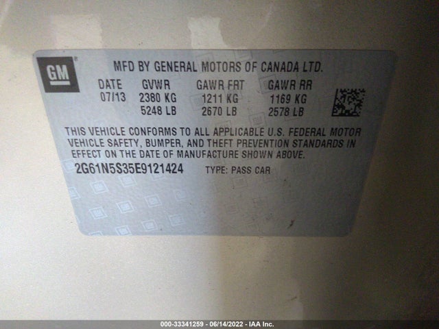 Cadillac XTS LUXURY 2014 2G61N5S35E9121424 Image 9