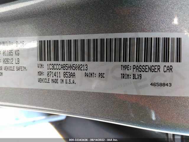 Chrysler 200 Limited Platinum 2017 1C3CCCAB5HN500213 Image 9