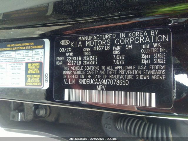 KNDEUCAA9M7078650 KIA SELTOS S