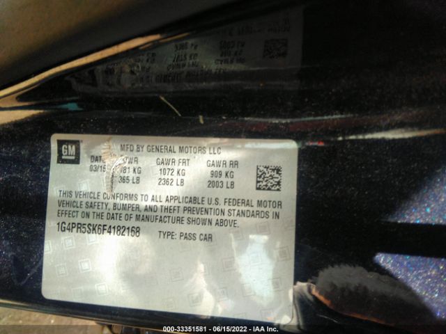 1G4PR5SK6F4182168 Buick Verano Convenience Group