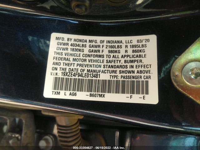 2020 Honda Insight, VIN: 19XZE4F94LE013481