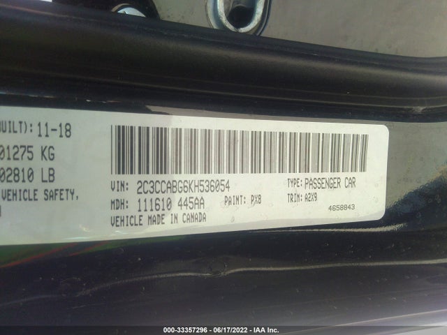 Chrysler 300 300s 2019 2C3CCABG6KH536054 Image 10