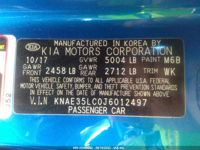 2018 Kia Stinger, VIN: KNAE35LC0J6012497