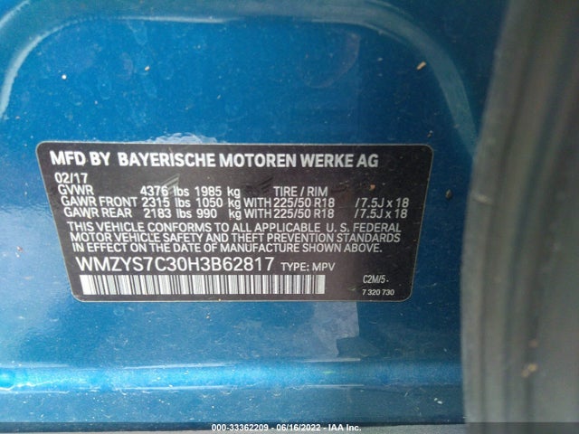 2017 Mini Countryman, VIN: WMZYS7C30H3B62817