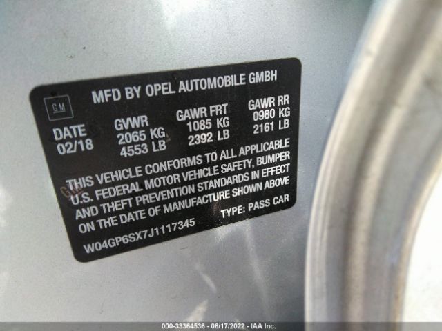 W04GP6SX7J1117345 Buick Regal Sportback Essence