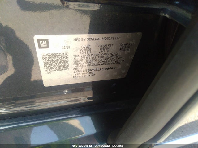 2020 Cadillac CT6, VIN: 1G6KB5RS3LU108049