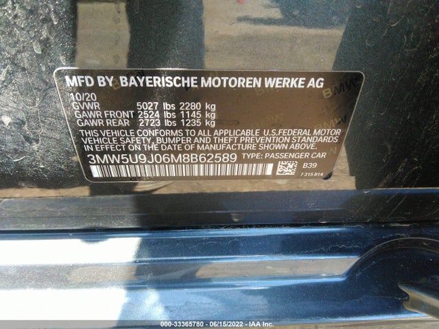 BMW 3 Series M340i Xdrive 2021 аукцион фото