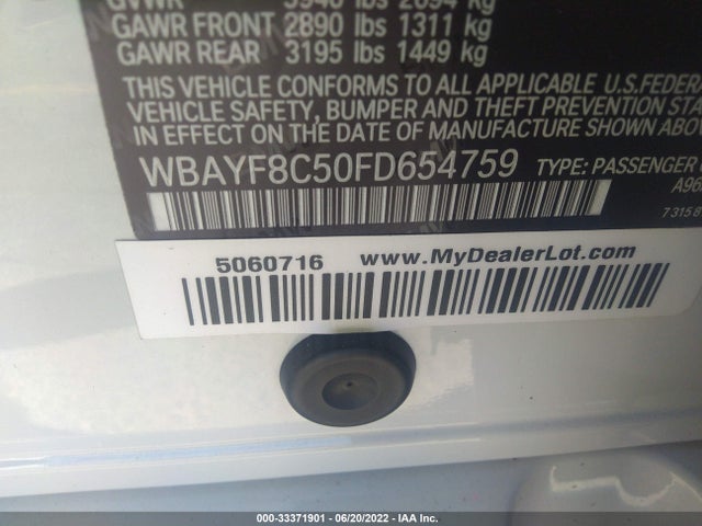 2015 BMW Alpina B7, VIN: WBAYF8C50FD654759