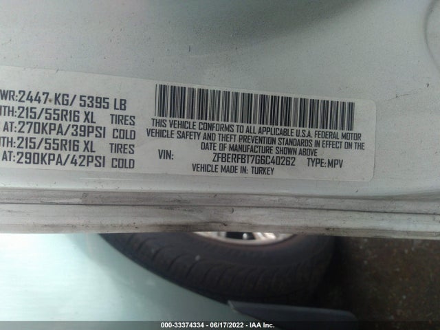 2016 Ram Promaster City, VIN: ZFBERFBT7G6C40262
