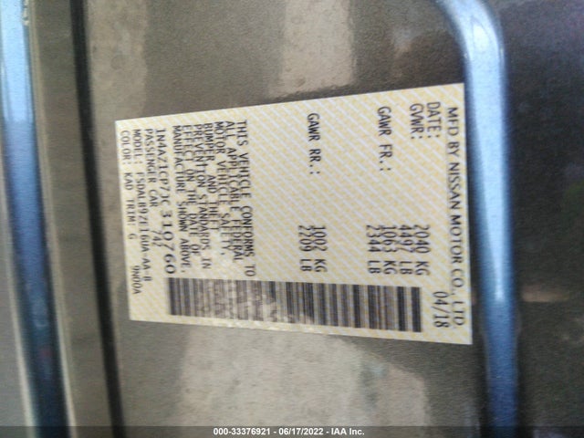 2018 Nissan Leaf, VIN: 1N4AZ1CP7JC310760