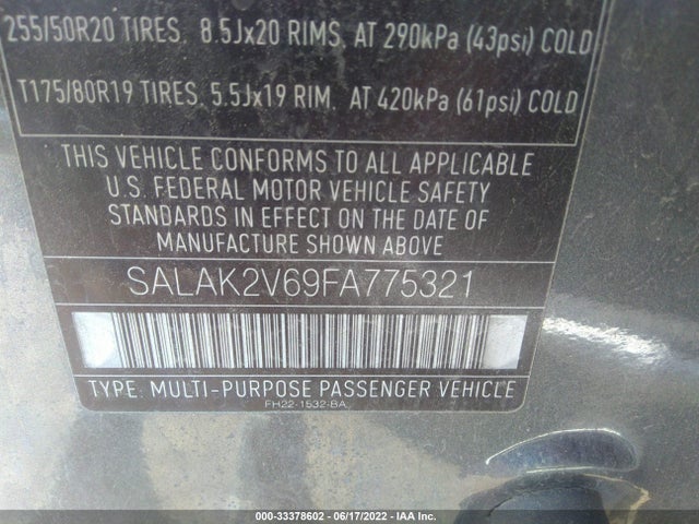 2015 Land Rover LR4, VIN: SALAK2V69FA775321