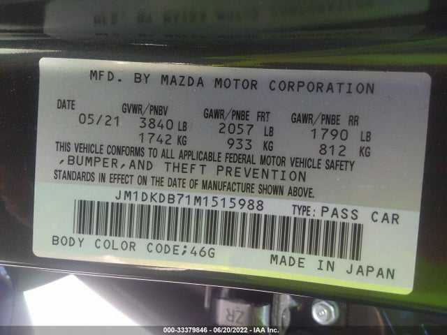 2021 Mazda CX-3, VIN: JM1DKDB71M1515988