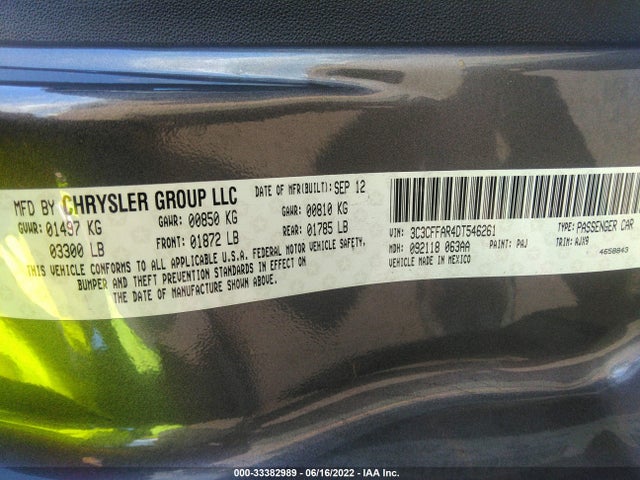 2013 FIAT 500 3C3CFFAR4DT546261 Photo 8