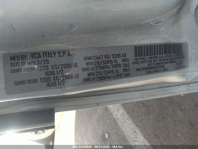 2020 Ram Promaster City, VIN: ZFBHRFBBXL6R76205