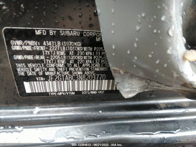 2022 Subaru Crosstrek, VIN: JF2GTABC3N8203770