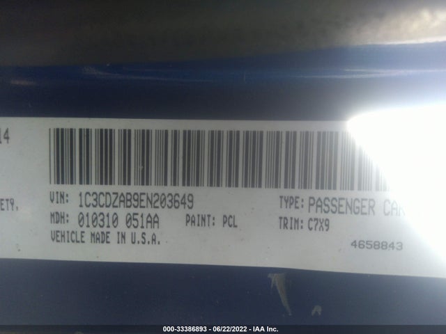 Dodge AVENGER SE 2014 1C3CDZAB9EN203649 Image 9