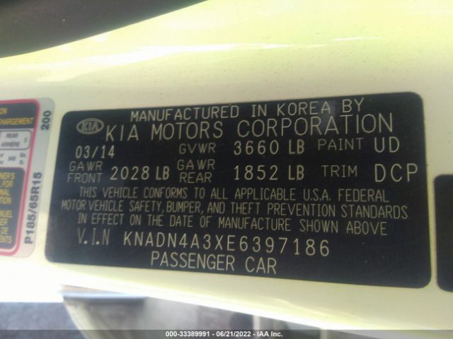 KNADN4A3XE6397186 KIA RIO EX