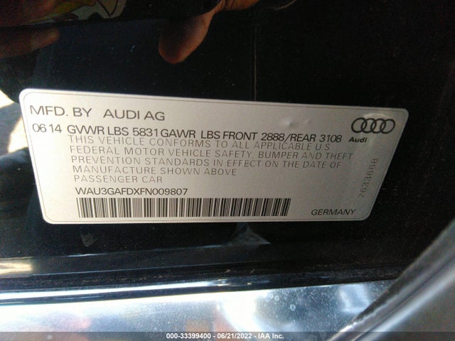 2015 Audi A8, VIN: WAU3GAFDXFN009807