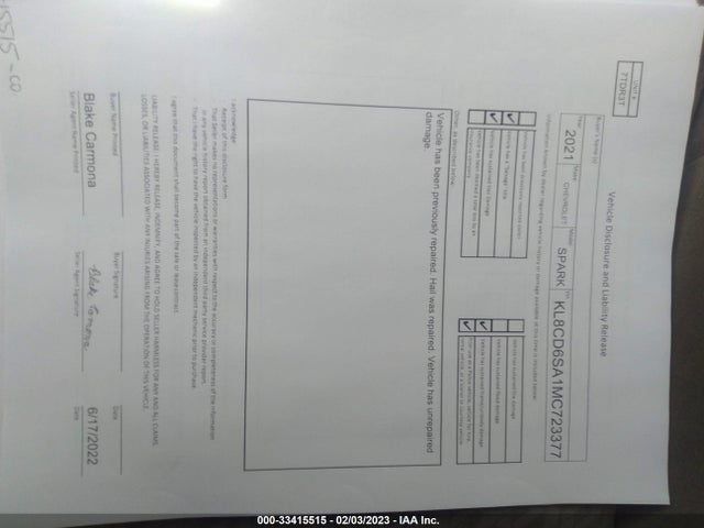 Chevrolet SPARK 1LT 2021 KL8CD6SA1MC723377 Image 6