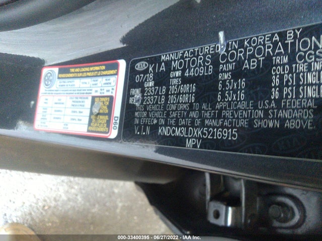2019 Kia Niro, VIN: KNDCM3LDXK5216915