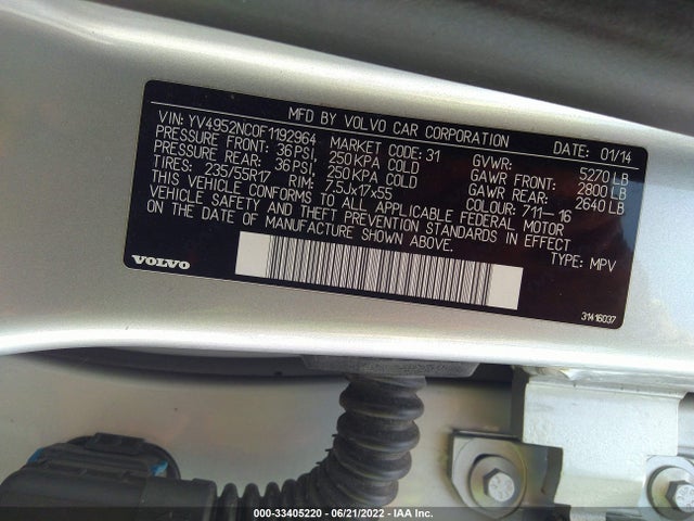 2015 Volvo XC70, VIN: YV4952NC0F1192964