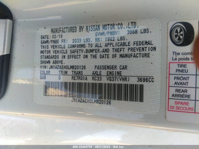 2020 Nissan Z, VIN: JN1AZ4EH0LM820126