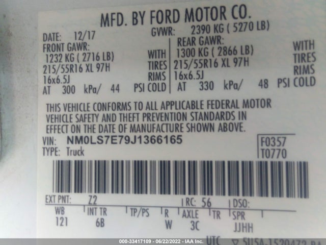 Ford Transit Connect Van Xl 2018 NM0LS7E79J1366165 Image 15