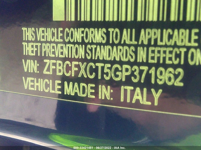 2016 Fiat 500X, VIN: ZFBCFXCT5GP371962