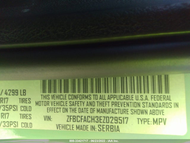 2014 Fiat 500L, VIN: ZFBCFACH3EZ029517