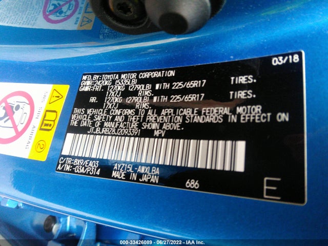 2018 Lexus NX, VIN: JTJBJRBZ8J2093391
