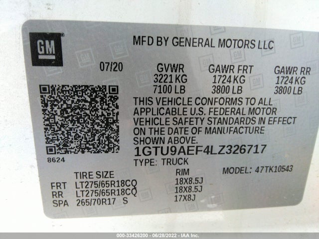 GMC SIERRA 1500 2020 1GTU9AEF4LZ326717 Image 11