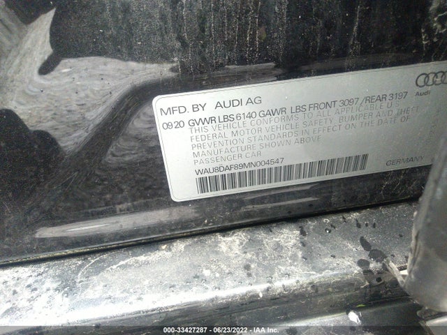 2021 Audi A8, VIN: WAU8DAF89MN004547