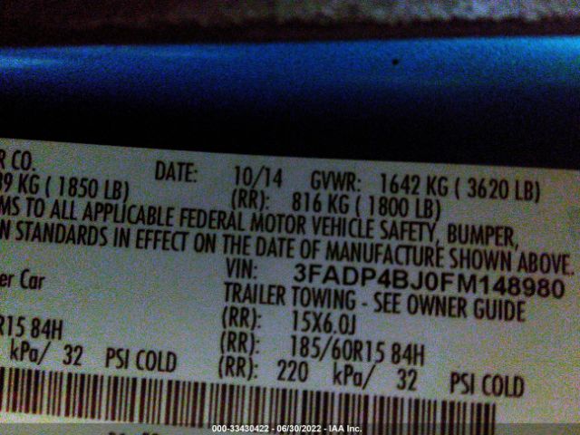 3FADP4BJ0FM148980 Ford FIESTA SE
