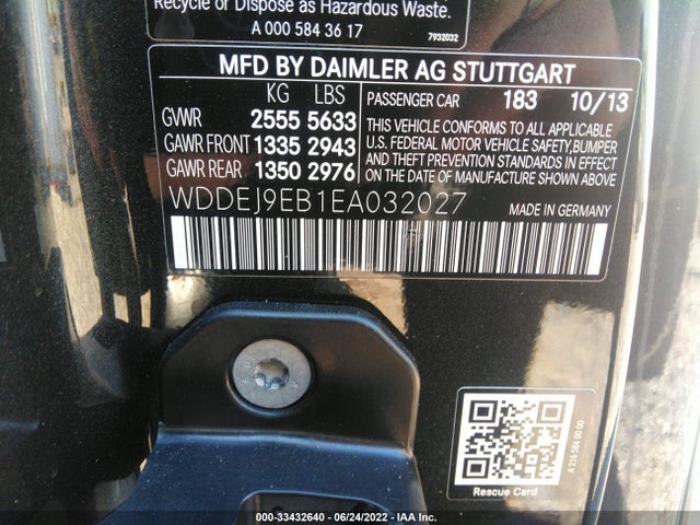 2014 Mercedes-Benz CL-Class, VIN: WDDEJ9EB1EA032027